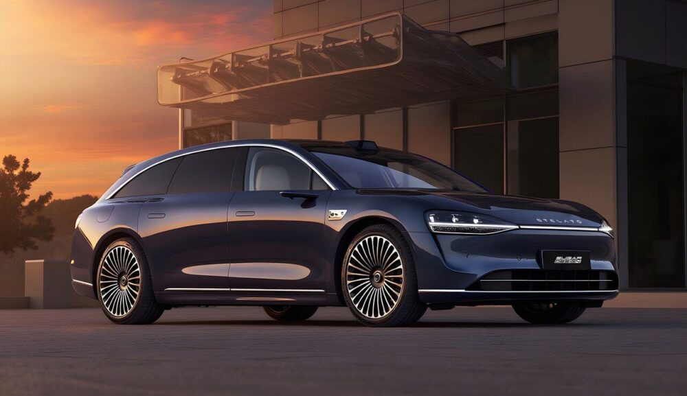 رندر نمای سه‌چهارم عقب خودرو استلاتو S9 واگن هواوی